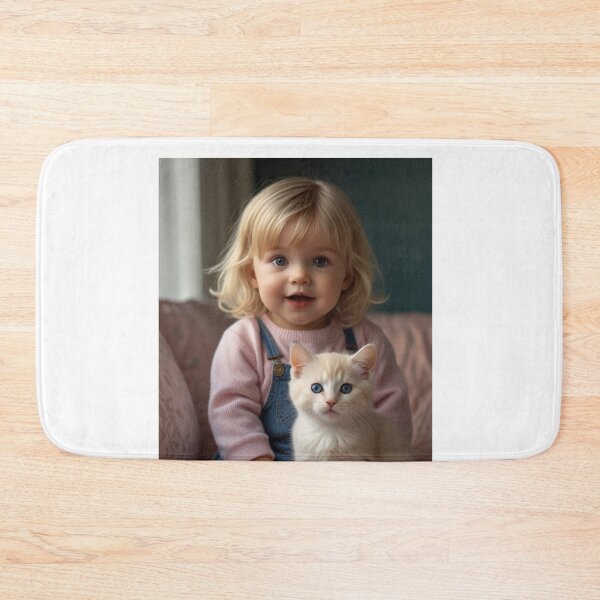 Item preview, A little girl with a kitten designed and sold by Designfs.