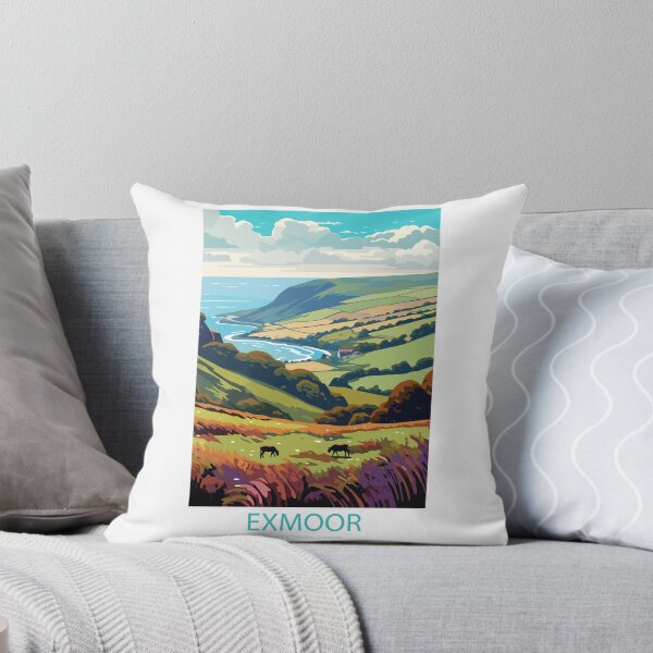 Item preview, Vintage Minimal Retro Travel Poster Exmoor National Park – Picturesque landscapes and pure nature designed and sold by pod24.