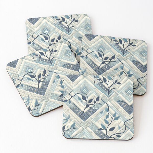 Item preview, Elegant Light Blue Floral Geometry Clipart Collection designed and sold by santyj.