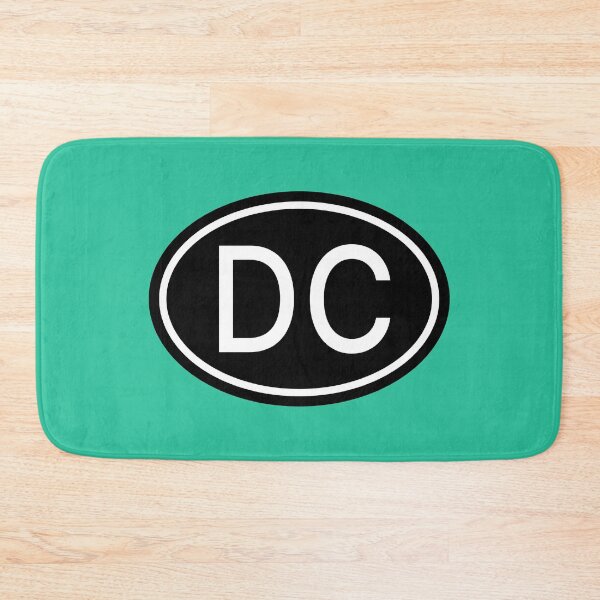 Item preview, DC Initials Monogram Oval White Letters designed and sold by Jeallan Designs.