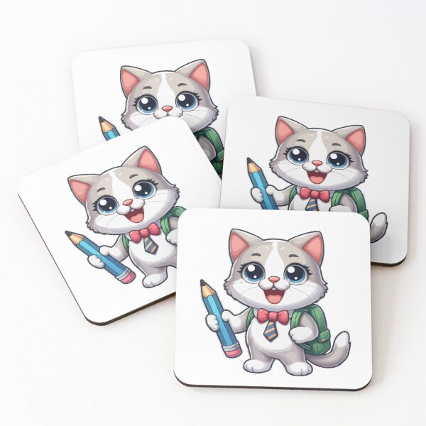 Item preview, Back To School: Funny Cat Going To School designed and sold by printmala.