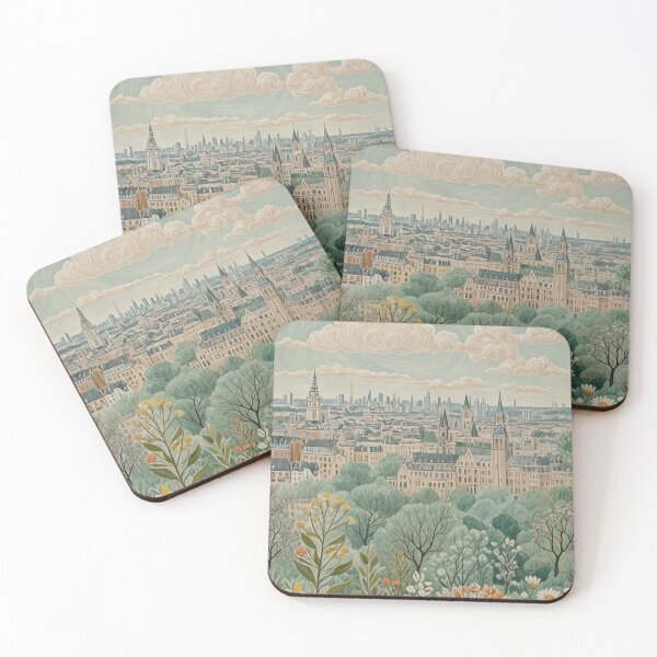 Item preview, Urban Fade: City Skyline in Soft Hues designed and sold by Lizetteh.