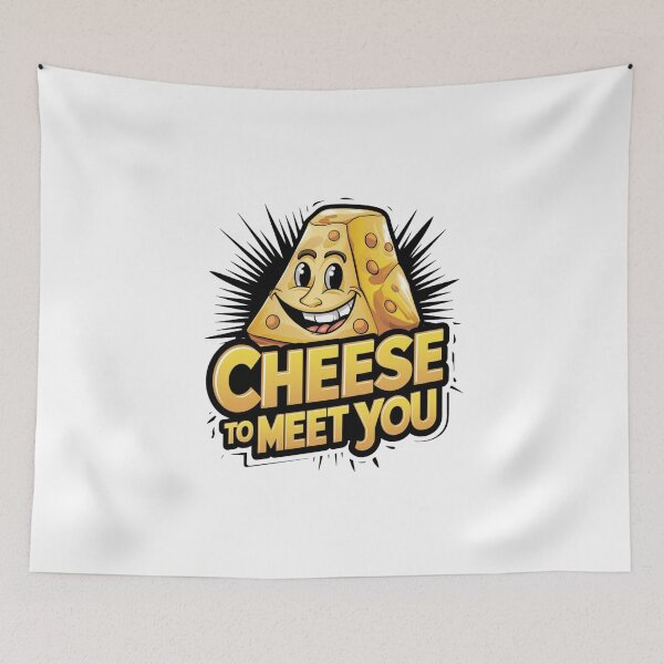Item preview, Cheese to Meet You Grinning Cheese Funny designed and sold by deluxedigital1.