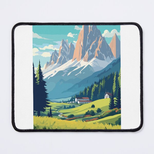 Item preview, Póster de viaje retro minimalista vintage Dolomitas Italia: majestuoso paisaje alpino y naturaleza pura designed and sold by pod24.