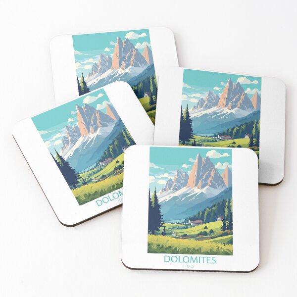Item preview, Vintage Minimal Retro Travel Poster Dolomites Italy – Majestic Alpine Landscape and Pure Nature designed and sold by pod24.