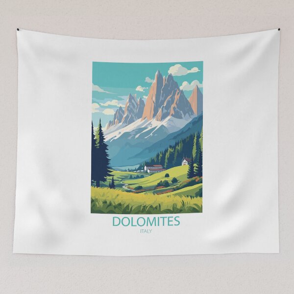 Item preview, Vintage Minimal Retro Travel Poster Dolomites Italy – Majestic Alpine Landscape and Pure Nature designed and sold by pod24.