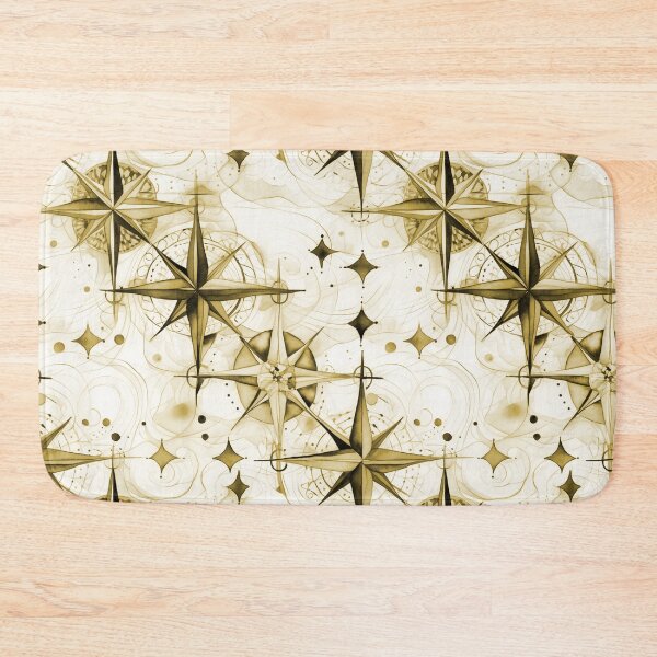 Item preview, Seamless Yellow Orange Compass Watercolor Pattern designed and sold by MadeInR.