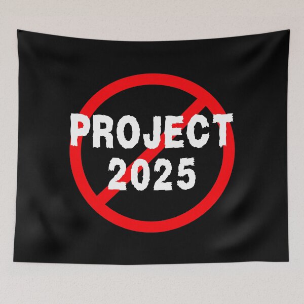 Item preview, Just Say No to Project 2025 (White) designed and sold by LyndaNoel Design.