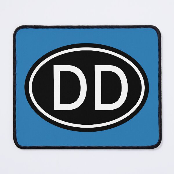 Item preview, DD Initials Monogram Oval White Letters designed and sold by Jeallan Designs.