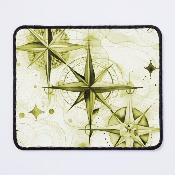 Item preview, Seamless Yellow Compass Watercolor Pattern designed and sold by MadeInR.