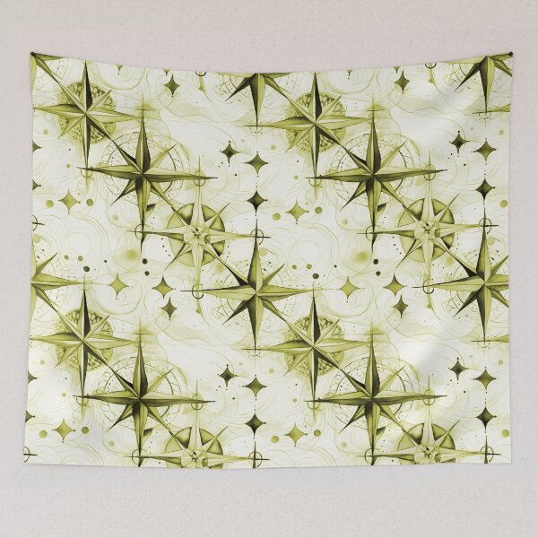 Item preview, Seamless Yellow Compass Watercolor Pattern designed and sold by MadeInR.