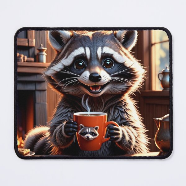 Item preview, Raccoon Drinking Coffee designed and sold by Jbl55.