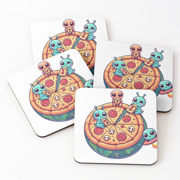 Item preview, Pizza Planet with Cute Aliens designed and sold by NattyGe.