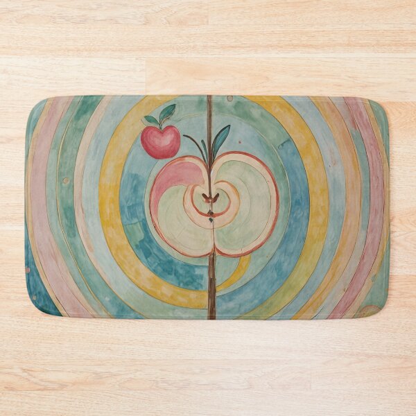Item preview, Delightful Duo: Half and Mini Apple on Abstract Background designed and sold by Lizetteh.