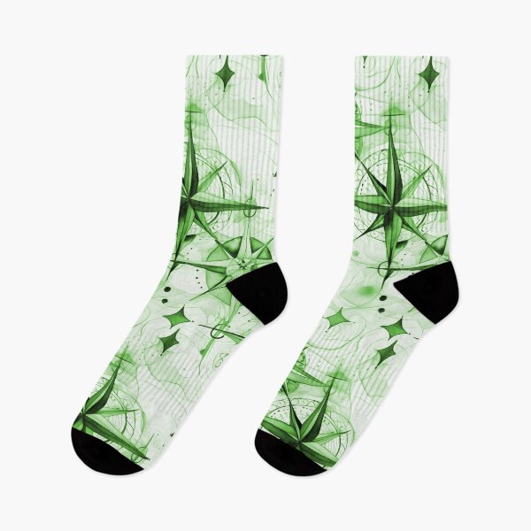 Item preview, Seamless Yellow Green Compass Watercolor Pattern designed and sold by MadeInR.