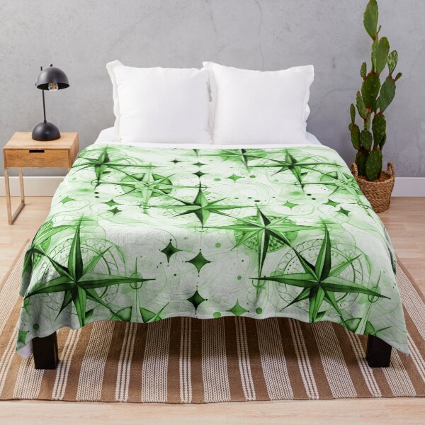 Item preview, Seamless Yellow Green Compass Watercolor Pattern designed and sold by MadeInR.