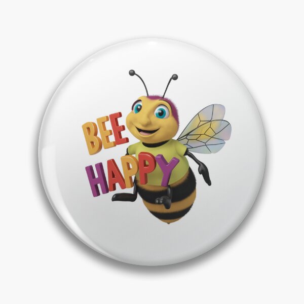 Item preview, Bee Happy Cheerful Bee Funny designed and sold by deluxedigital1.