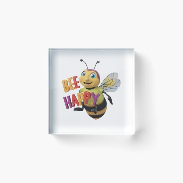 Item preview, Bee Happy Cheerful Bee Funny designed and sold by deluxedigital1.
