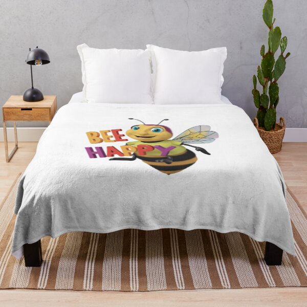 Item preview, Bee Happy Cheerful Bee Funny designed and sold by deluxedigital1.