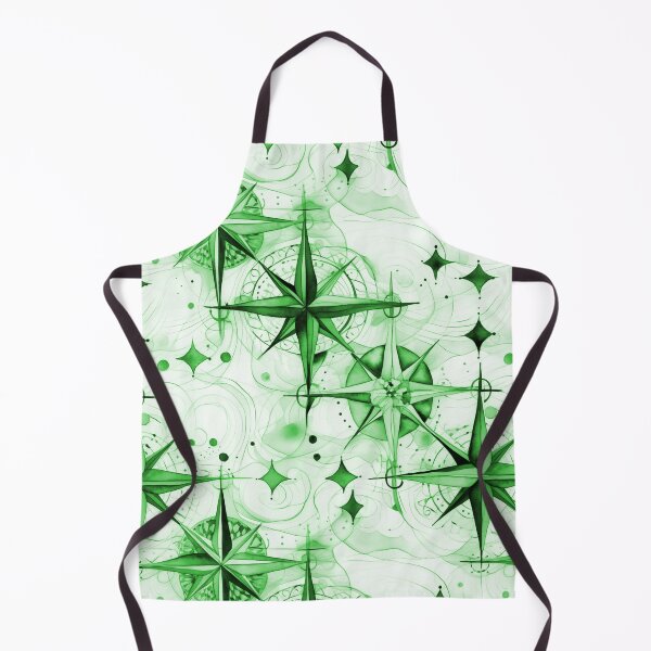 Item preview, Seamless Green Compass Watercolor Pattern designed and sold by MadeInR.