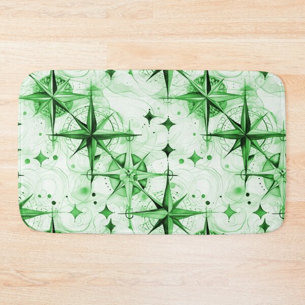 Item preview, Seamless Green Compass Watercolor Pattern designed and sold by MadeInR.