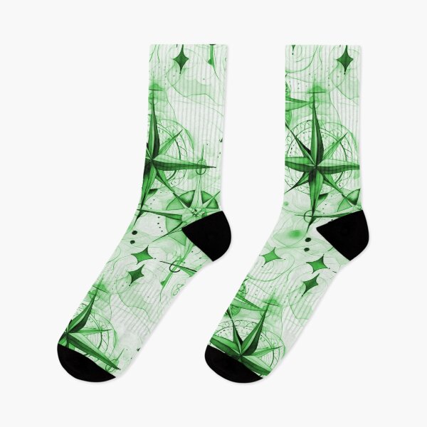 Item preview, Seamless Green Compass Watercolor Pattern designed and sold by MadeInR.