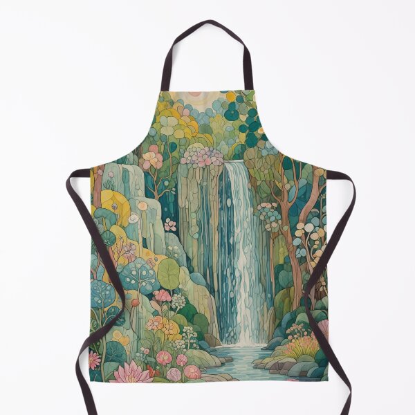 Item preview, Serene Cascades: Abstract Waterfall in Tropical Jungle designed and sold by Lizetteh.