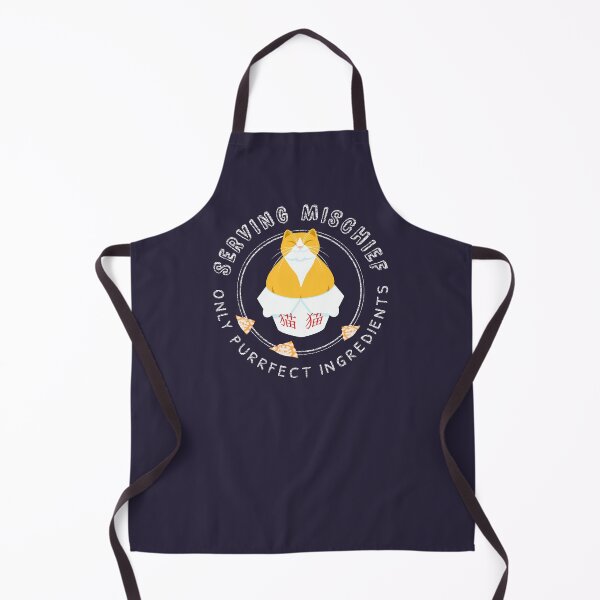Item preview, Serving Mischief ~ Only Purrfect Ingredients - Cute chubby cat in delivery box with funny text - for lovers of cats and asian food designed and sold by Scolliecat.