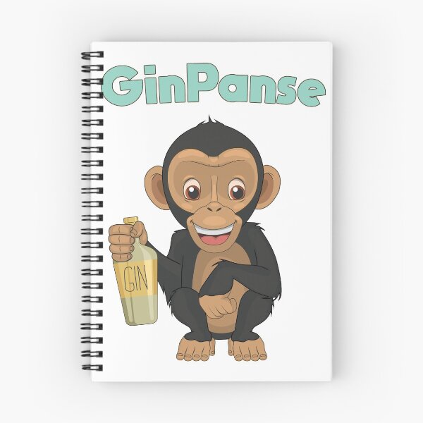 Item preview, GinPanse - Monkey with Gin Bottle designed and sold by smellypumpy.