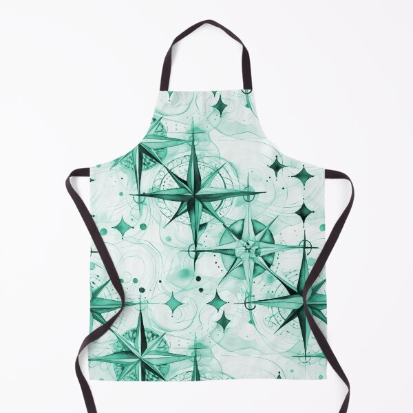 Item preview, Seamless Blue-Green Compass Watercolor Pattern designed and sold by MadeInR.