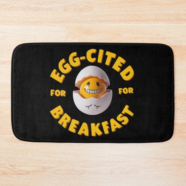 Item preview, Egg-cited for Breakfast Grinning Egg Witty designed and sold by deluxedigital1.