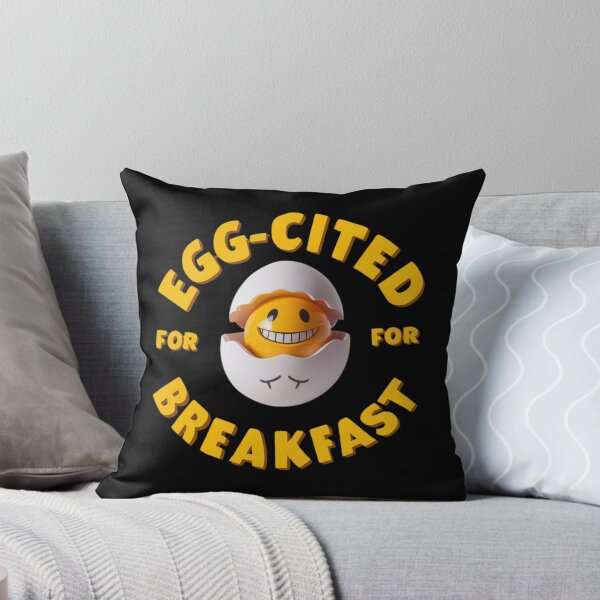 Item preview, Egg-cited for Breakfast Grinning Egg Witty designed and sold by deluxedigital1.