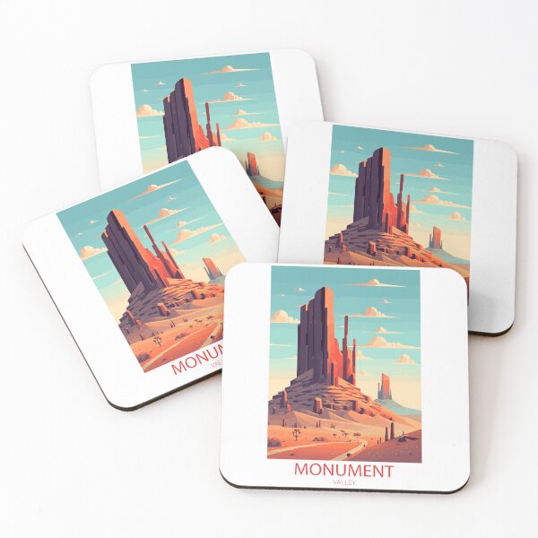 Item preview, Vintage Monument Valley Travel Poster – Minimal Retro Wall Art for Nature Lovers designed and sold by pod24.