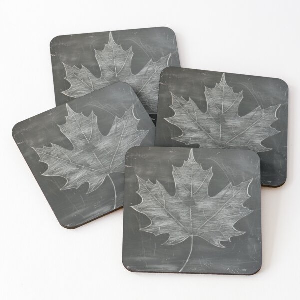 Item preview, Maple Leaf Sketch on Chalkboard designed and sold by ManeeStore.