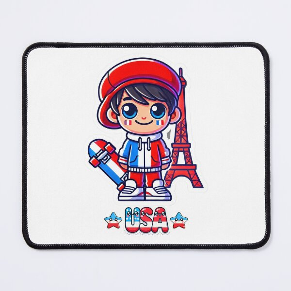 Item preview, Skateboard Champ USA Kawaii designed and sold by BlankCanvasHaHa.
