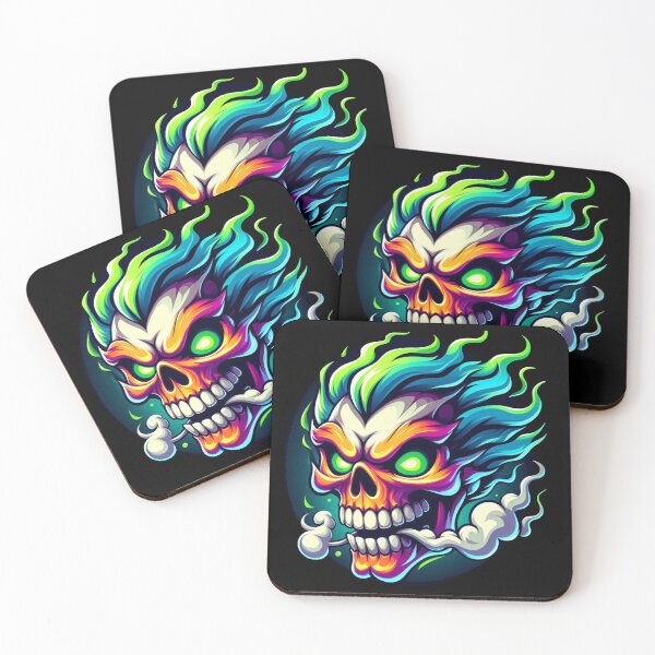 Item preview, Wicked Flaming Skull designed and sold by R4pt0r007.