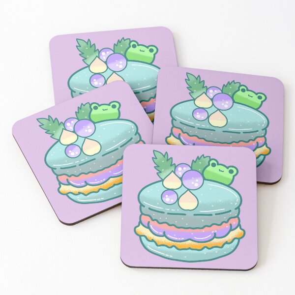 Item preview, Blue Cute Kawaii macaron froggy designed and sold by Quacktails.