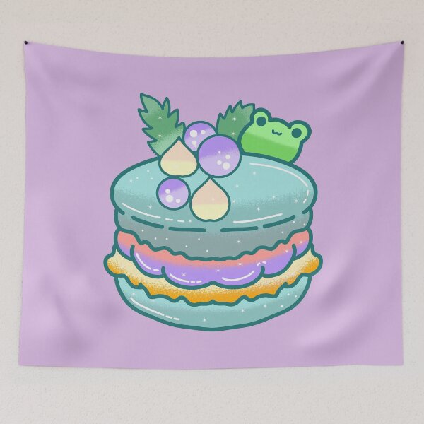 Item preview, Blue Cute Kawaii macaron froggy designed and sold by Quacktails.
