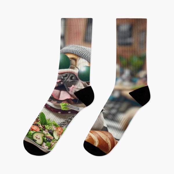 Item preview, Bulldog Social Media Celebrity Taking Selfie Eating a Salad designed and sold by TheDogOnIt.