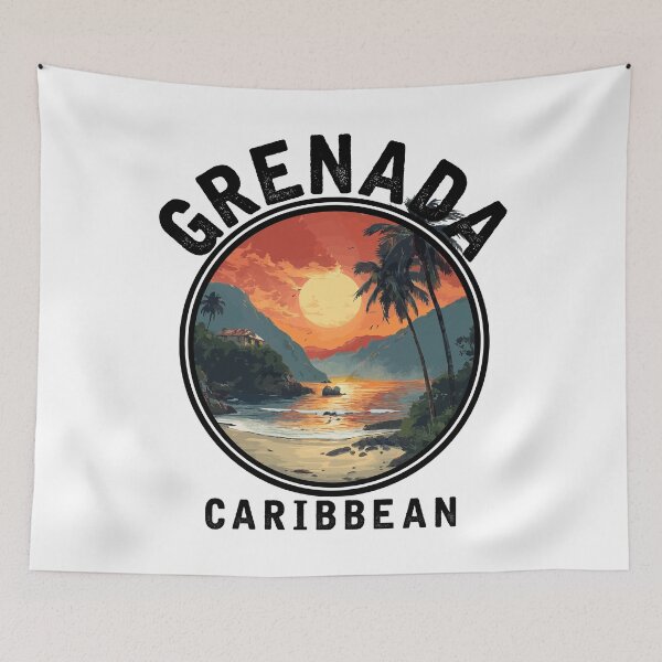 Item preview, Grenada - Caribbean (with Black Lettering) designed and sold by VelvetRoom.