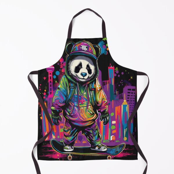Item preview, Panda Skateboarding in the City designed and sold by ArtFusionVibe.