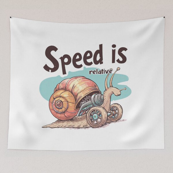 Item preview, Speed is Relative: Fast Snail Illustration designed and sold by kjon88.