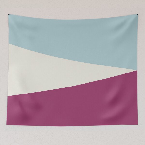 Item preview, MAROON RED, CREAM and DUCK EGG BLUE GEOMETRIC DESIGN PRINT designed and sold by RachelMacht.