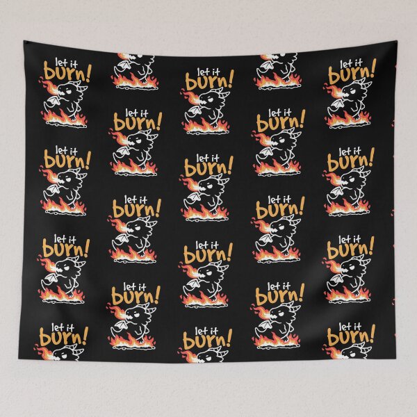 Item preview, Let it burn black dragon designed and sold by NemiMakeit.