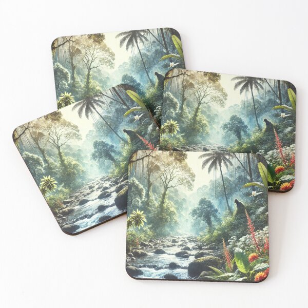 Item preview, Serene Tropical River in a Misty Jungle	 designed and sold by mtptreonds.