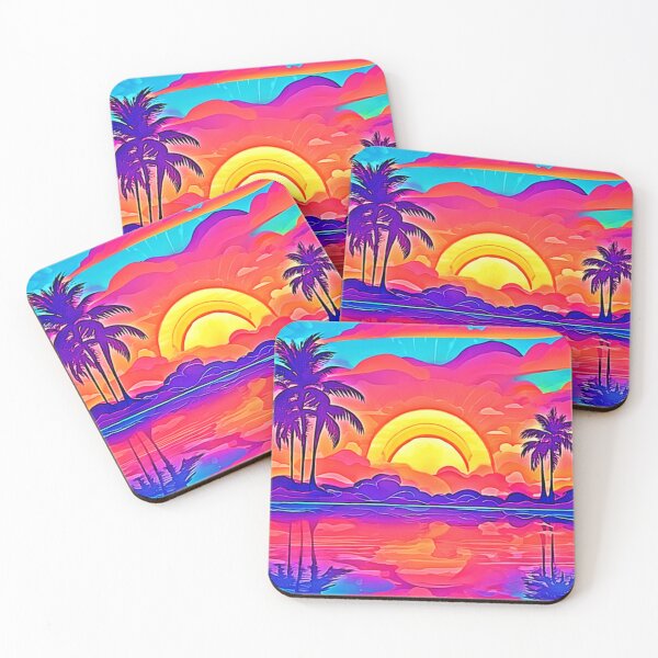 Item preview, Sunset Palms Art designed and sold by Health And Fitness Posts e-Store.
