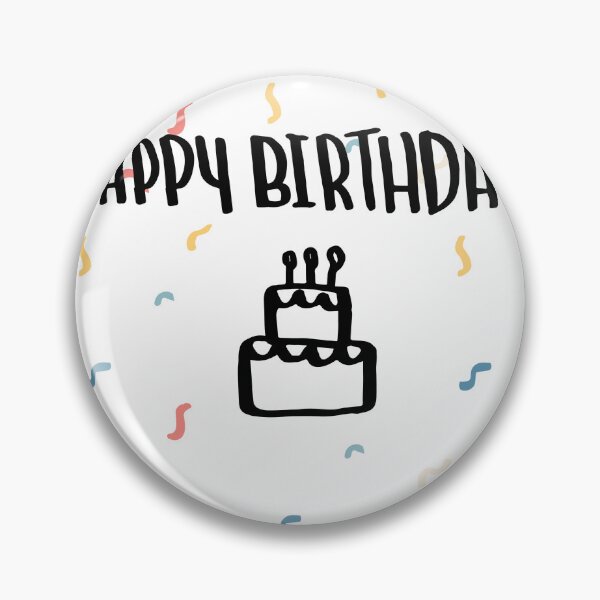 Item preview, cute simple happy birthday handwritten card with confetti and cake designed and sold by victoriabr-.