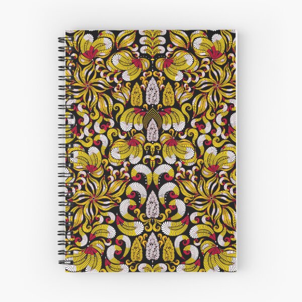 Item preview, Damascus, yellow-red elements on a black background designed and sold by Alex  Blud.