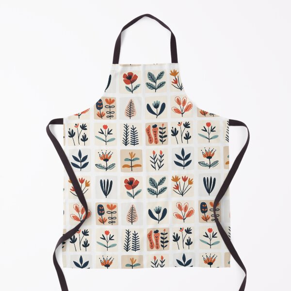 Item preview, 16 Block pattern Boho aesthetic plants pattern Scandinavian folk art cottage core designed and sold by TankandDPS.