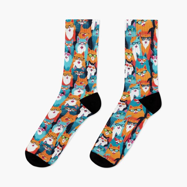 Item preview, continuous pattern of laughing cats. designed and sold by Pragya Dureja.
